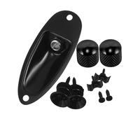 FRCOLOR Guitar Accessories Set Boat Style Output Jack Socket Endpin Jack Guitar Knobs and Strap Lock Buttons String Tree Replacement Part