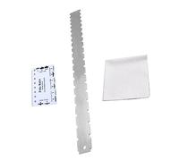 FRCOLOR Guitar Neck Straight Edge Notched Ruler for Electric Guitars String Action Gauge Luthier Tool Measuring Tool