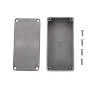 FRCOLOR Guitar Pedal Enclosure Aluminum Diecast Stomp Box 1590g Silver 100x50x24mm Effect Enclosure Replacement Suitable for Guitar Pedal Boards