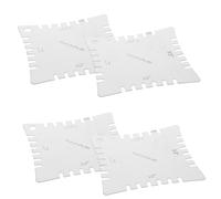 FRCOLOR Guitar Radius Gauge Stainless Steel 4 Pcs Measuring Tool with Multifunctional Design, Safe and Smooth for Fingerboard and Frets for Guitar and Mandolin Setup