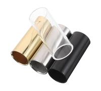 FRCOLOR Guitar Slide Set Optimized Sound and Comfortable Play 4pcs for Electric Guitar and Bass 60mm Length with Ergonomic Metal and Plastic Materials for Blues and Stage Performance