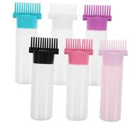 FRCOLOR Hair Applicator Bottles 6pcs Root Comb Applicator Bottle for Hair Dye Oil Shampoo Plastic Multipurpose for Home Salon