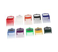 FRCOLOR Hair Clipper Guards Cutting Guides Set 10pcs Stainless Steel Grooming Replacement Guards for Clippers Hair Supplies