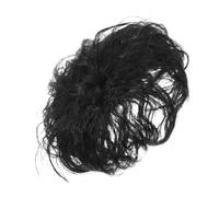 FRCOLOR Hair Extensions for Women Human Hair Toppers Faux Bangs Seamless Topper Curly Wavy Toupee Volume Enhancement
