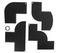 FRCOLOR Hairline Shaper Tool with Built-in Ruler Beard and Mustache Guide Card for Precise Hairline Measurement Barber Accessories for Edge Lining and Hair Fade Styling