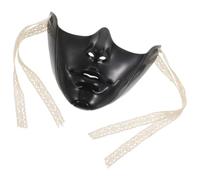 FRCOLOR Half Face Black Steampunk Cosplay Mask for Men Detailed Craftsmanship and Precise Design, Plastic Mechanical Suitable for Stage Performances and Party