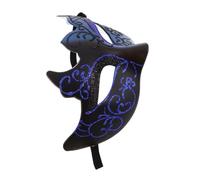 FRCOLOR Half Face for Women and Men Comfortable Plastic Cosplay Accessory with Vibrant Black and Design for Mardi Gras Halloween and Costume Parties