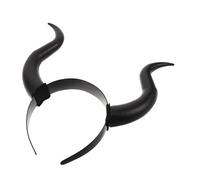 FRCOLOR Halloween Bull Horn Headband Black Removable Devil Horns Gothic Demon Cosplay Hair Accessory for Costume Party Dress
