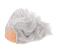 FRCOLOR Halloween Cosplay Wig White Bald Cap with Hair for Men and Women Comfortable Synthetic Old Man Costume Wig for Parties and Spooky Themes Realistic Look for Festive Events