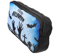 FRCOLOR Halloween Makeup Bag Pencil Case Toiletry Pouch Zippered Stationery Bag