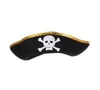 FRCOLOR Halloween Pirate Hat for Cosplay Carnival Parties Stylish Tricorn Design Comfortable Felt Material Great Photo Prop Fit for Adults