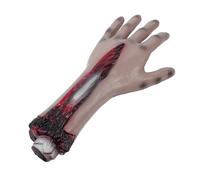 FRCOLOR Halloween Severed Arm Prop Realistic Bloody Fake Human Arm Decoration for Haunted Houses Scary Parties and Zombie Cosplay Lightweight PU Material for Easy Setup