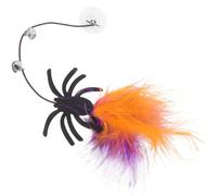 FRCOLOR Halloween Sticky Hanging Cat with Elastic Rope Interactive Indoor Kitten Plaything Small Spider Design for Cat Entertainment and Scratching Portable Supply for Household Use
