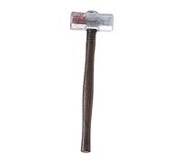 FRCOLOR Halloween Trick Plastic Hammer Prop with Blood Effect Realistic Cosplay Accessory for Masquerade Costume Parties Carnival and Halloween Celebrations