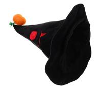 FRCOLOR Halloween Witch Hat with Cute Pumpkin Pendant for Adults Comfortable Reusable Festival Wizard Headdress Spooky Cosplay Accessory for Halloween Parties Carnival and Masquerade