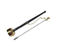 FRCOLOR Hand Bell in Golden and Black Buddhist Percussion Instrument Brass with Comfortable Hold and Easy to Carry Musical Instrument for Tribute and Dining Rooms Creative Temple Supply