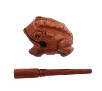 FRCOLOR Hand Carved Wooden Frog Musical Instrument Interactive Croaking Noise Maker Unique Decor and Rhythm Percussion for Home Artisan Crafted with Crisp Sound and Decorative Appeal