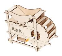 FRCOLOR Hand Crank Threshing Machine DIY Model Educational Threshing Machine for Encouraging Scientific Experiments and Creativity for Learning Agricultural Techniques
