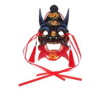 FRCOLOR Hand Painted Chinese with Elastic Strap Vibrant Fade Resistant Resin Cosplay Accessory for Theater Festivals and Cultural Events