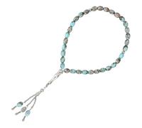 FRCOLOR Handheld Prayer Beads Bracelet Colored Glaze Beaded Muslim Rosary Chain for Prayer and Worship Comfortable Touch Design present for Ceremonies and Commemorations