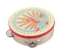FRCOLOR Handheld Tambourine Percussion Instrument for Crisp Sound for Early Music Education at Home School Outdoor Activities