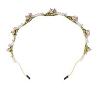 FRCOLOR Handmade Sweet Pearl Flower Headband for Embellished Bridal Hair Accessory with Fake Pearls and Floral Design Elegant Wedding Headpiece for Bridesmaids and Special Events