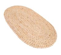 FRCOLOR Handwoven Woven Placemats Non-slip Dried Corn Husk Oval Novelty Placemat for Home Kitchen Dining Table