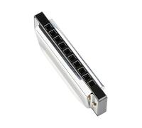 FRCOLOR Harmonica Stainless Steel Portable Musical Instrument for Beginners Ergonomic Design with Elegant Hard Case for Adults