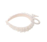 FRCOLOR Headband with White Faux Pearl Beads 40th Birthday for Women Elegant Versatile Occasion Wear for Tea Parties and Birthday Celebrations