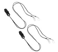 FRCOLOR Hearing Aid Retainer Cord, 2 Set with Secure Abs Nylon Clip Silicone Protection Ring and for Waterproof Anti-Loss Earphone Lanyard Holder Seniors Suitable for Humid Environments