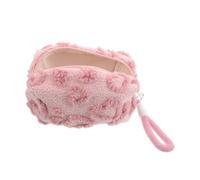 FRCOLOR Heart Makeup Bag Large Capacity Zipper Cosmetic Pouch for Women Travel Toiletry Organizer Soft Cute Skincare Storage Accessory