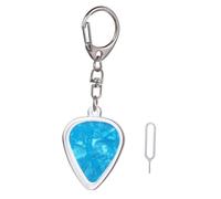 FRCOLOR Heart Shaped Guitar Pick Holder Keychain, Plastic and Metal Plectrums with Easy Identification, Protection and Practical Storage for Performances, On-the-go Use, Music Accessories