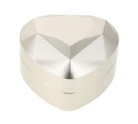 FRCOLOR Heart Shaped LED Jewelry Box with Lighted Earring Box Velvet Plastic Classic Style Multi Functional Compartments Golden Colour for Wedding Proposal and Personal Collections