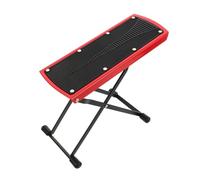 FRCOLOR Height Adjustable Guitar Foot Stool Portable Folding Footrest for Classical Acoustic Guitar Players Durable Metal Construction with Non Slip Pads for Gigs and Practice Sessions