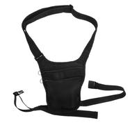 FRCOLOR Hidden Money Belt Passport Pouch Lightweight Black Polyester Crossbody Travel Organizer for Men Women Outdoors