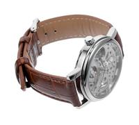 FRCOLOR Hollow Round Dial Men's Mechanical Watch Manual Winding Winner Alloy Case Pu Band Watch