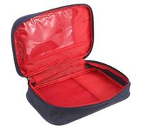 FRCOLOR Household First Aid Pouch Travel Medicine Pouch Portable Oxford Cloth Handle Full Zipper Organizer for Yacht .46 x 5.12 x 1.97 in