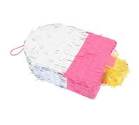 FRCOLOR Ice Cream Shaped Paper Pinata for Birthday Party and Summer Themed Celebrations, Handicraft Decoration That Releases Surprises, for Holiday Or Seaside Party Favour
