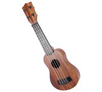 FRCOLOR Imitation Miniature Ukulele for Beginner Friendly Guitar Realistic Design for Parties Daily Fun Peach Wood Color
