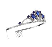 FRCOLOR Impressive Crown Tiara Headband Rhinestone Headwear for Bride Queen Style Hair Decor