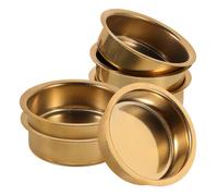 FRCOLOR Incense Burner Replacement Plates 6pcs Elegant Middle East Style Stainless Steel with Hole-free Design, Golden Censer Inner Disks for Aroma Cone Burners for Home and Office Use