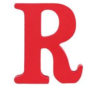 FRCOLOR Inch Red Wooden Alphabet Letter R for Wall Decor, Space-efficient Stability Visible Grain Textures, Polished Surface, for Display Cabinets and Wall Decoration