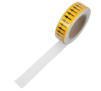 FRCOLOR Industrial Pipe Flow Direction Arrow Identification Tape 30mm X 20m Yellow Waterproof Floor Marker Sticker for Fire Safety Chemical Plants
