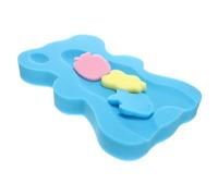 FRCOLOR Infant Bath Cushion Baby Bath Mat in Blue, Thickened Sponge Material with Anti-Slip Design for Newborns and Infants, Suitable for Supporting Baby's Head and Neck During Bathing