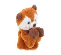 FRCOLOR Interactive Boxing Animal Hand Puppet with Sound Stretchable Squirrel Hand Puppet for Storytelling and Parent Games Cartoon Finger Doll for Entertainment