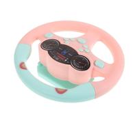 FRCOLOR Interactive Pink Steering Wheel for Small Simulated Driving Experience Enhances Early Education and Cognitive Development Pretend Play Car Accessory for Age