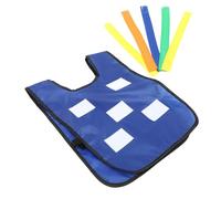 FRCOLOR Interactive Tail Game Vest with Ribbons for Teamwork Outdoor Training Blue S Chasing Game Prop for Preschool Sports and Visual Discrimination Development