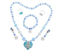 FRCOLOR Jewelry Making Kit for Girls Snowflake Pearl Necklace Bracelet Earrings Set for Boys and Girls