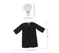 FRCOLOR Judge Costume with Robe and Wig Lightweight Lawyer Outfit for Halloween and Role Play Comfortable Non Irritating Fabric for Boys and Easy Wear Career Dress Up