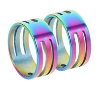 FRCOLOR Jump Opener Tool Circular Design Stainless Steel with 4 Grooves 2pcs Resistant to Breakage Or Deformation Fits Most Finger Sizes for and Craft Projects